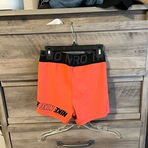 Nike Women's Bright Orange PRO Shorts